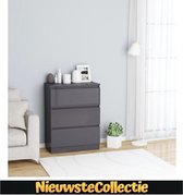 LUXE Dressoir - Spaanplaat - Hoogglans grijs - Hoekkast - Decoratie - Opberg kast - Luxe - Nieuwste Collectie