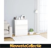 LUXE Dressoir - Spaanplaat - Hoogglans wit - Hoekkast - Decoratie - Opbergkast - Luxe - Nieuwste Collectie