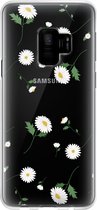 Samsung Galaxy S9 Telefoonhoesje - Transparant Siliconenhoesje - Flexibel - Met Bloemenprint - Madeliefjes