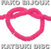 Fako Bijoux® - Perles Disque Katsuki - Perles Polymer - Perles Surf - Perles Argile - 6mm - 350 Pièces - Rose Foncé