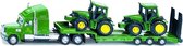 dieplader met John Deere tractor junior groen 1:87