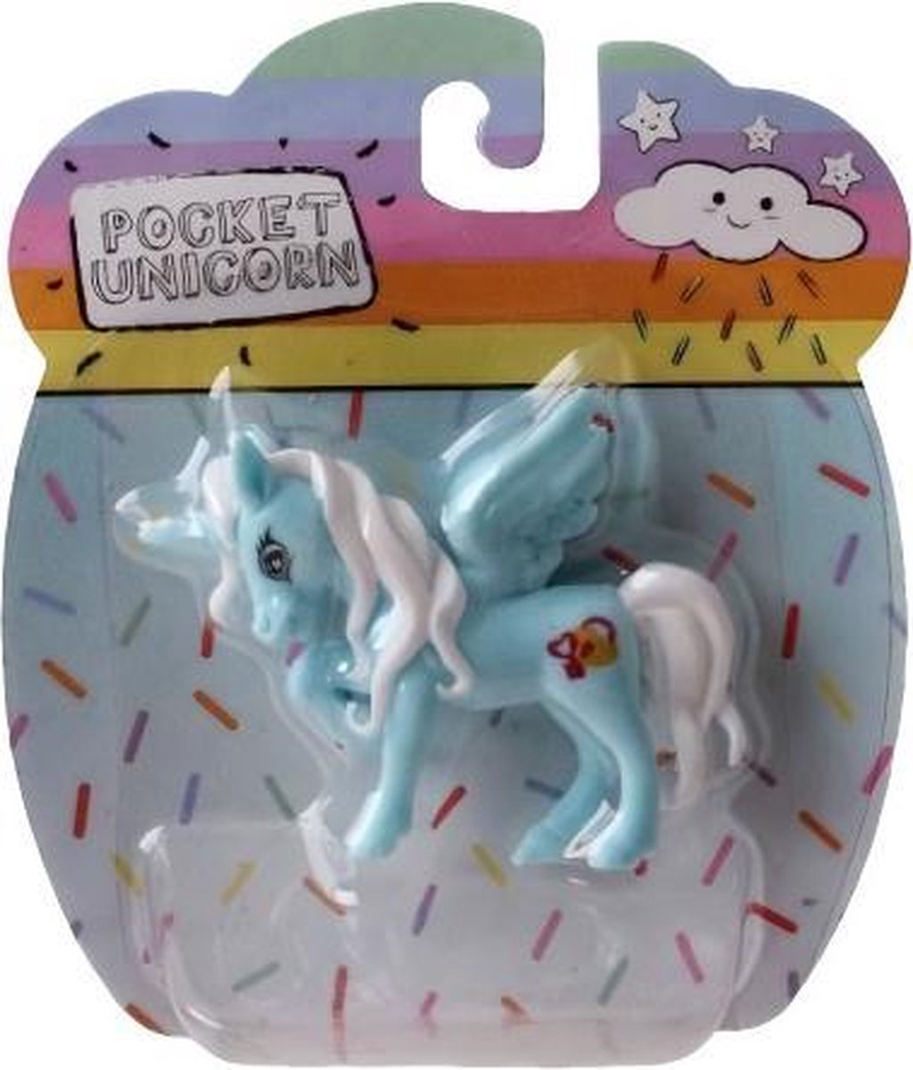 Afbeelding van product LG-Imports  eenhoorn Pocket Unicorn meisjes blauw/slotje