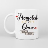 Mok Promoted to Oma - Beker - Kraamcadeau - Cadeau voor Oma - Gratis Inpak Service