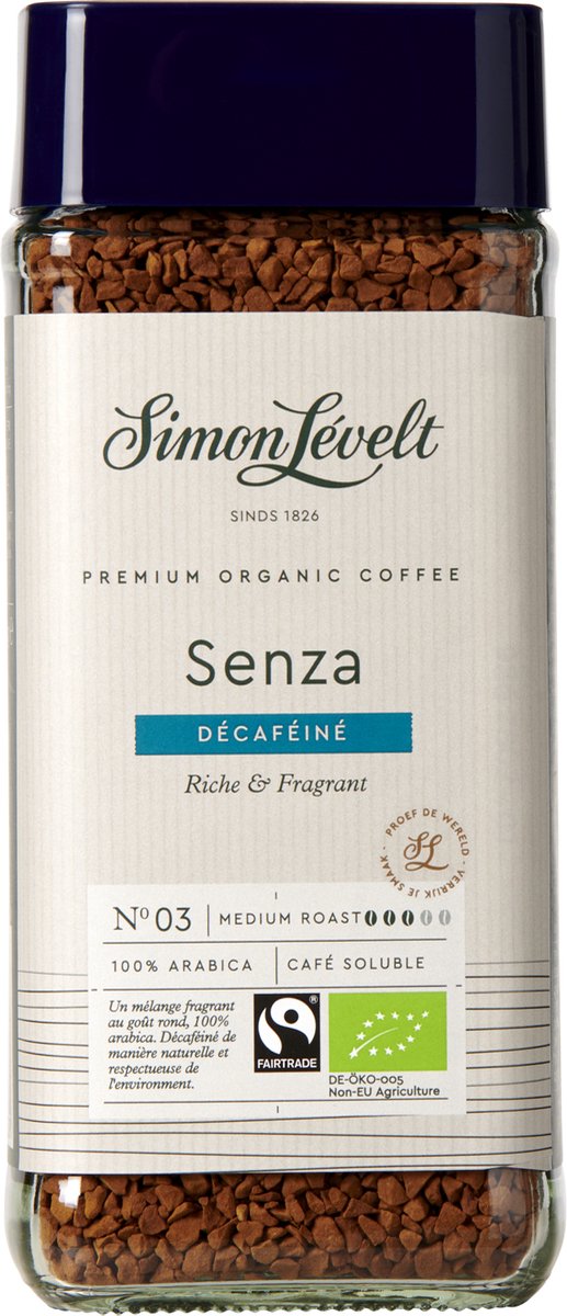 Goedkoopste Simon Lévelt | Cafeïnevrije oploskoffie Premium Organic Coffee - 100g