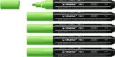 STABILO FREE - Acryl Marker - T300 - Ronde Punt - 2-3 mm - Licht Groen - Doos 5 stuks