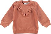 Name-it Meisjes Newborn Sweater Velours Naya Etruscan Red