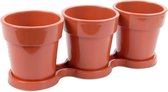 Hega Bloempot Melisa 46 X 15 X 16,2 Cm Terracotta 4-delig
