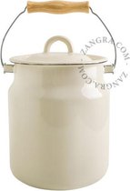 Zangra emaille compostafvalbakje 3 l - ivoor