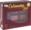 Crayons de couleur professionnels dans une pochette de rangement élégante | 46 pièces | Sensations artisanales | Crayons pour adultes