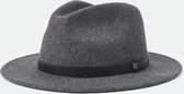 Brixton Hoed MESSER FEDORA Gemeleerd Grijs - Maat S Unisex