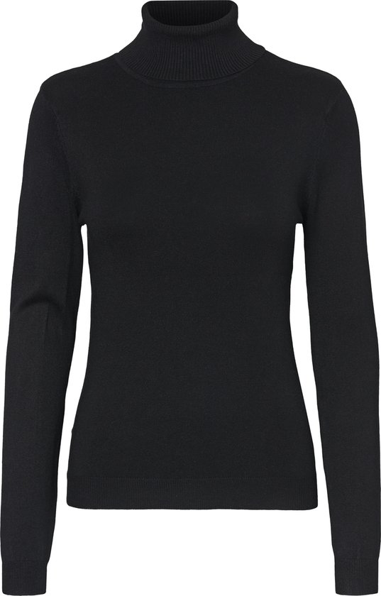 JACK & JONES Jjebasic gebreide trui voor heren, met rolkraag, zwart, S