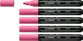 STABILO FREE - Acryl Marker - T300 - Ronde Punt - 2-3 mm - Taffy Roze - Doos 5 stuks