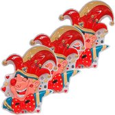Carnaval wand decoratie bord prins Carnaval / Nar / Clown - 3 stuks