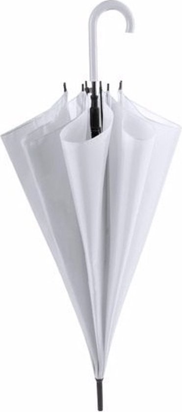6x Parapluie de mariée / parapluie de mariage blanc 107 cm - Accessoires de mariage / mariage / mariage - Photographie de mariée - Décoration de mariage à thème blanc