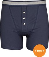 SCHIESSER Retro Rib short (1-pack) - elastische dubbelrib - blauw -  Maat: S
