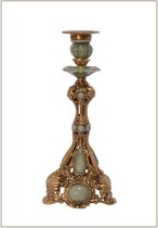 kandelaar - bronze candelaar - porseleinen - 31,8 cm hoog