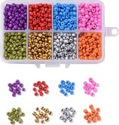 Kralen | Kralen set voor sieraden maken - 8 Kleuren Mix - 4mm - Glas Zaad Kralen - Kit voor Sieraden Maken - 6/0 Rocaille - DIY - Volwassenen - Kinderen - Kralenset - Seed Beads -