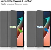 Case2go - Hoes geschikt voor Xiaomi Pad 5 / 5 Pro - 11 inch Book Case - Auto Sleep/Wake Up functie - Grijs