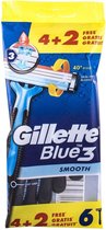 Gillette Blue3 Smooth 4+2 stuks