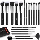 Sefaras Luxe Make Up Kwasten Set - 18-delige set - Make Up Brush - Oogschaduw – Beauty - Foundation Kwast - Poederkwast - Brush - Make Up - Cosmetica - Kwasten Set - Zwart