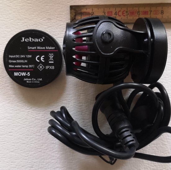 AQQA Stille aquariumpomp met controller, 15 W, verstelbaar, Powerhead Wave Maker, 6 golfmodi, sterke magnetische zuigbasis, voor 55-270 liter