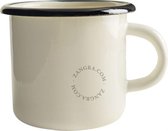 Zangra emaille beker 40 cl - ivoor