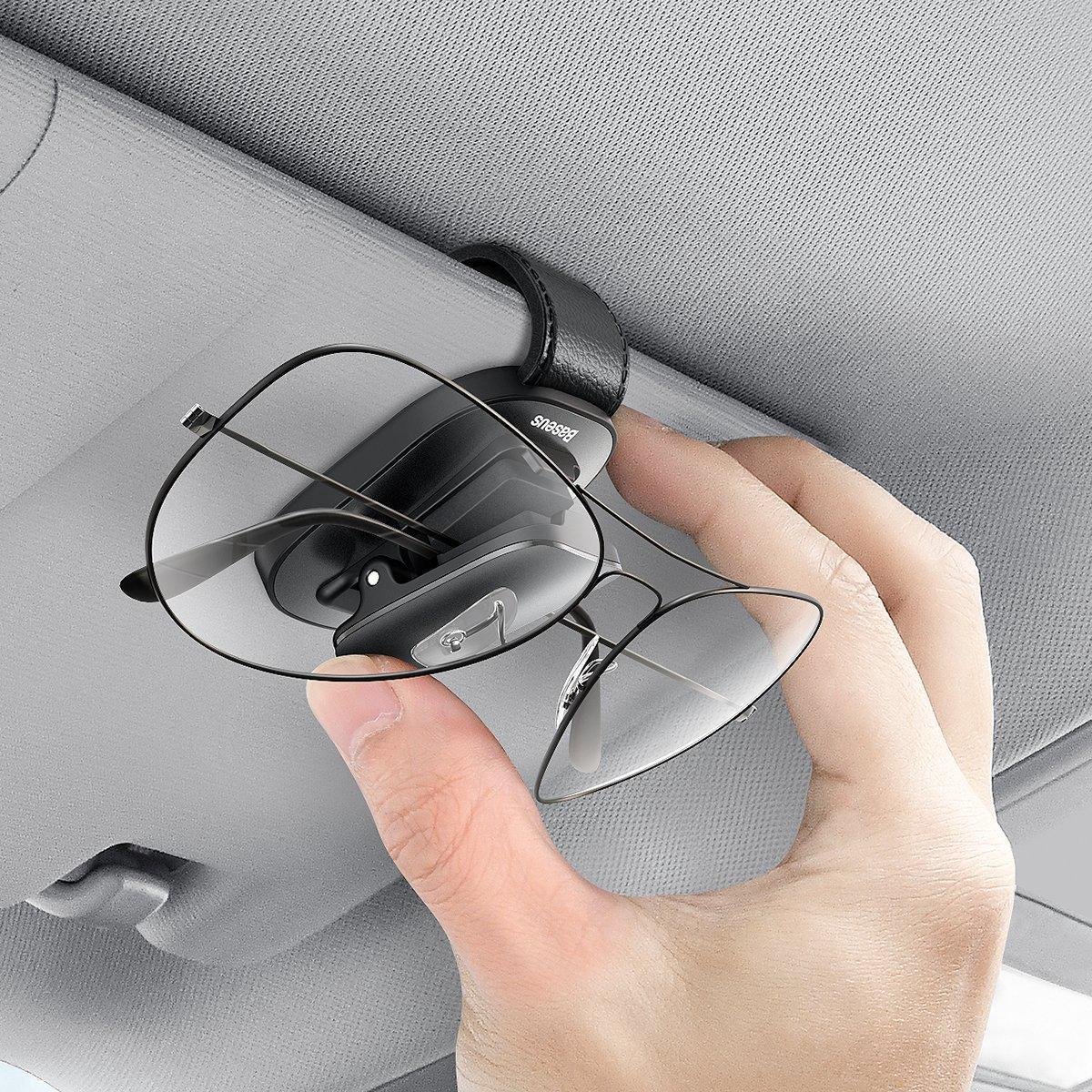 Baseus Platinum voertuigclip voor brillen (klemtype) Zwart