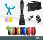 3D pen - Starterspakket - Inclusief 24 Kleuren vullingen 48 meter Filament + Opberg Case + Tekenstencils + Penhouder + Vingerbeschermer - 3D Pen Starterskit - 3D Printer - Accessoires