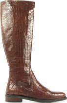 Stefano Lauran Klassieke laarzen Dames / Laarzen / Damesschoenen - Leer - Crocoprint - S1053 - Cognac - Maat 39