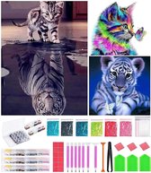 Diamond Painting | Katten | Doe-het-zelf Schilderij | 30x40 cm | 3 Stuks
