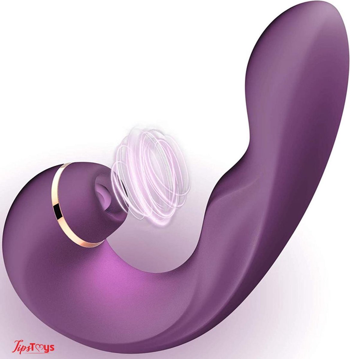 Goedkoopste TipsToys Luchtdruk Vibrators - Dildo Zuig voor Vrouwen met klop Paars