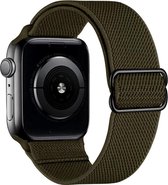 Nylon solo loop band - leger groen - Geschikt voor Apple Watch