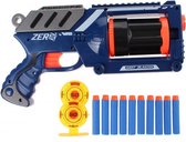 Air Blaster foamgeweer met kogels blauw 30 cm