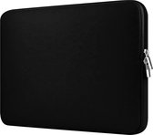 Laptop sleeve voor HP ChromeBook  - hoes - spatwaterbestending - Dubbele Ritssluiting - Soft Touch - Extra bescherming 13 inch  ( zwart )
