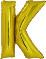 letterballon K folie 86 cm goud