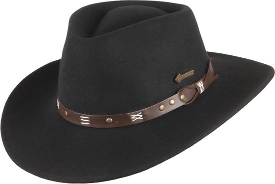 Chapeau en Feutre Scippis EMERALD noir, S