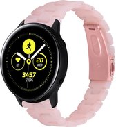 Resin Smartwatch bandje - Geschikt voor  Samsung Galaxy Watch Active resin band - roze - Strap-it Horlogeband / Polsband / Armband