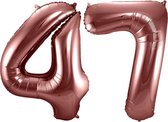 Folieballon Cijfer 47 Brons - 86 cm