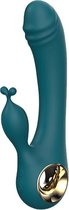 Dlicious Rabbit Pro 2 - 10 trilstanden - USB en Snel oplaadbaar – Clitoris Stimulatie - sensationele structuur – Tegelijkertijd vibreren en penetreren – Racing Green