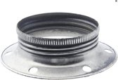Fittingring E27 metaal vintage zilver