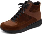 Durea Dames Veterboot - 9684-9193 Cognac/Combi - Wijdte H - Maat 6