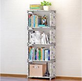Perzique Boekenkast, Boekenplank, Ladderrek met 4 niveaus, staand, metalen frame, zeer eenvoudige constructie, simpel bouwen boekenkast - 41.5x26x124.5cm