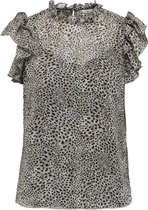 Onlstar S/l Frill Top Wvn 15240492 Taupe Gray/leo
