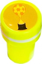 stempel voetbaltroffee junior 4 x 2,5 cm geel