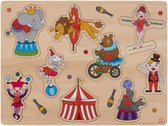 vormenpuzzel circus junior 22,5 x 30 cm hout 10-delig