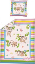 poppendeken Fluffy Sloth 35 x 45 cm inclusief kussen