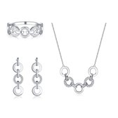 Di Lusso - Set Guéret - Cubic Zirkonia - Zilver 925 - Dames - 18.00 mm