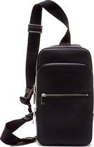 BOSS Crosstown Heren Crossbody tas Leer - zwart