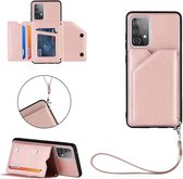 Luxe PU Lederen Wallet Case Geschikt Voor Samsung Galaxy A52s 5G - Portemonnee Back Cover Hoesje Met Multi Stand Functie - Kaarthouder Card Case Beschermhoes Sleeve Met Pasjes Houd