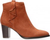 Van Dalen  - Ronda enkellaars op hak suede - Cognac - 38